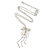 Vintage Inspired Delicate Charm Tassel Pendant Necklace In Matte Silver Tone - 40cm L/ 6cm Ext - view 4