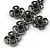 Victorian Style Filigree, Diamante Statement Cross Pendant With Black Tone Snake Chain - 38cm Length/ 7cm Extension - view 7