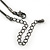 Victorian Style Filigree, Diamante Statement Cross Pendant With Black Tone Snake Chain - 38cm Length/ 7cm Extension - view 5