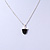 Small Black Crystal Acorn Pendant with Silver Tone Chain - 40cm L/ 6cm Ext - view 4