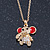 Small Crystal Elephant Pendant With Gold Tone Snake Chain - 40cm Length/ 4cm Extension - view 3