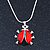 Black, Red Enamel Ladybug Pendant With Silver Tone Snake Chain - 40cm Length/ 4cm Extension - view 5