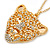 Exotic Swarovski Crystal 'Tiger' Pendant In Gold Plating - 74cm Length/ 9cm Extension - view 7