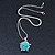 Mint Green Acrylic Rose Pendant With Silver Tone Snake Chain - 40cm Length/ 5cm Extension - view 8