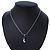 Cute Black Enamel, Crystal 'Penguin' Pendant With Snake Chain In Silver Tone - 40cm Length/ 5cm Extension - view 8