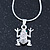 Small Crystal Frog Pendant With Silver Tone Snake Chain - 40cm Length/ 4cm Extension - view 5