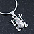 Small Crystal Frog Pendant With Silver Tone Snake Chain - 40cm Length/ 4cm Extension - view 2