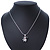 Small Crystal Elephant Pendant With Silver Tone Snake Chain - 40cm Length/ 4cm Extension - view 8
