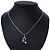 Silver Tone Crystal Musical Note Pendant With Snake Chain - 40cm Length/ 5cm Extension - view 7