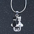 Silver Tone Crystal 'Two Cats' Pendant With Snake Chain - 40cm Length/ 5cm Extension - view 7
