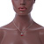 Red, Clear Crystal Double Cherry Pendant With Silver Tone Snake Chain - 40cm Length/ 4cm Extension - view 3