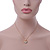 Pave Set Crystal Heart Pendant With Gold Tone Chain - 40cm Length - view 4