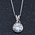 12mm Clear CZ Round Pendant With Silver Tone Chain - 40cm Length - view 9