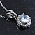 12mm Clear CZ Round Pendant With Silver Tone Chain - 40cm Length - view 5