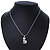 Crystal Kitty Pendant With Silver Tone Snake Chain - 40cm Length/ 4cm Extension - view 6