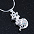 Crystal Kitty Pendant With Silver Tone Snake Chain - 40cm Length/ 4cm Extension - view 4