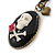 Vintage Inspired Skull & Bones Locket Pendant With Long Bronze Tone Chain - 80cm Lenght - view 6