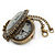 Brass Cameo Pendant/ Locket/ Watch With Long Chain - 80cm Length (Quartz Clock) - view 2