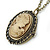 Brass Cameo Pendant/ Locket/ Watch With Long Chain - 80cm Length (Quartz Clock) - view 2