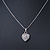 Silver Tone Crystal Heart Pendant With Snake Chain - 38cm Length/ 6cm Extension - view 9