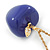 Purple Resin Apple Pendant With Long Gold Tone Chain - 74cm L/ 7cm Ext - view 5
