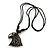 Unisex Acrylic Eagle Pendant With Black Waxed Cotton Cord - Adjustable - view 4