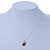 Tiny Red/ Green Apple Pendant with Silver Tone Chain - 40cm L - view 6