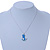 Blue/ White Enamel Kitty Pendant with Silver Tone Chain - 40cm L - view 5