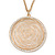 Stylish Filigree Crystal Medallion Pendant with Gold Plated Chain - 86cm L/ 3cm Ext - view 6