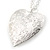 Large Hammered Heart Locket Pendant with Silver Tone Chain - 42cm L/ 5cm Ext - view 3