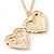 Medium Gold Tone Heart with Rose Motif Locket Pendant - 44cm L/ 6cm Ext - view 4