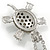 Rhodium Plated Clear Crystal Turtle Pendant with Long Chain - 66cm L/ 10cm Ext - view 6
