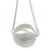 Brushed Silver Tone Metal Ball Pendant with Snake Type Long Chain - 90cm L/ 9cm Ext - view 6