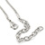 Brushed Silver Tone Metal Ball Pendant with Snake Type Long Chain - 90cm L/ 9cm Ext - view 4