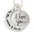 'I love you...to the moon & back' Inscription Silver Tone Double Sided Medallion & Moon Pendant and Chain - 40cm L/ 5cm Ext - view 6