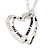 'YOU ARE MY BEST FRIEND' Interlocked Double Heart Pendant and Chain - 40cm L/ 7cm Ext - view 4