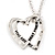 'YOU ARE MY BEST FRIEND' Interlocked Double Heart Pendant and Chain - 40cm L/ 7cm Ext - view 7