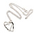 'YOU ARE MY BEST FRIEND' Interlocked Double Heart Pendant and Chain - 40cm L/ 7cm Ext - view 3