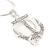 Clear Crystal Anchor Pendant with Snake Type Chain In Silver Tone Metal - 46cm L/ 4cm Ext - view 3