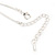 Clear Crystal Anchor Pendant with Snake Type Chain In Silver Tone Metal - 46cm L/ 4cm Ext - view 5