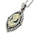 Vintage Inspired Simulated Pearl Cameo Pendant with Silver Tone Chain - 40cm L/ 7cm Ext - view 2