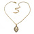 Vintage Inspired Simulated Pearl Cameo Pendant with Gold Tone Chain - 40cm L/ 7cm Ext - view 5
