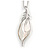 Delicate Mother Of Pearl Leaf Pendant with Silver Tone Chain - 40cm L/ 5cm Ext - view 9