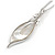 Delicate Mother Of Pearl Leaf Pendant with Silver Tone Chain - 40cm L/ 5cm Ext - view 5