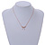 Delicate Small Crystal Bow Pendant with Rose Gold Tone Chain - 41cm L/ 5cm Ext - view 8