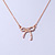 Delicate Small Crystal Bow Pendant with Rose Gold Tone Chain - 41cm L/ 5cm Ext - view 7