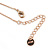 Delicate Small Crystal Bow Pendant with Rose Gold Tone Chain - 41cm L/ 5cm Ext - view 6