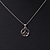 Small Open 'Peace' Pendant with Rhodium Plated Chain - 40cm L/ 5cm Ext - view 8