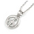 Small Open 'Peace' Pendant with Rhodium Plated Chain - 40cm L/ 5cm Ext - view 5