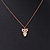 Small Owl Pendant with Rose Gold Tone Chain - 41cm L/ 5cm Ext - view 8